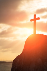 Obraz premium silhouette of cross