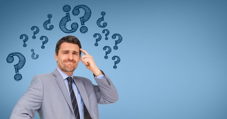 Puzzled businessman