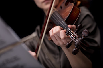 classical music player over a dark background © Giulio_Fornasar