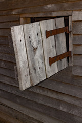 Old Wooden Exterior Window Shutter