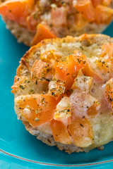 bread with tomato and cheese