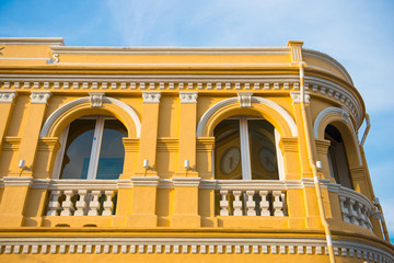 Fototapeta premium Sino-Portuguese architecture of building in Phuket