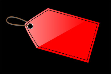 Shinning Red Blank Tag Merry