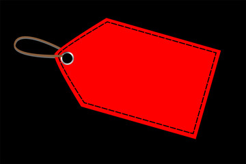 Red Blank Tag with Black List 