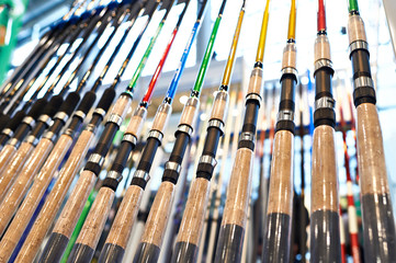 Fishing spinnings in store