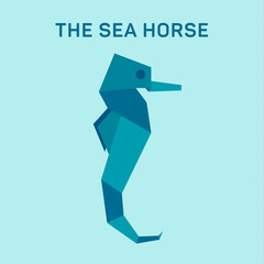 Seahorse Origami Vector Illustration Flat Trend © DesignerVectoros