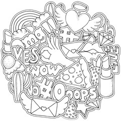 Coloring book page for adult