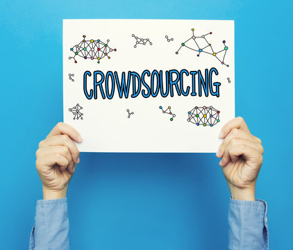 Crowdsourcing text on a white poster