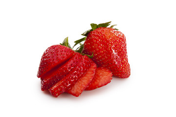Strawberry on White