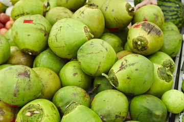 Green coconuts 