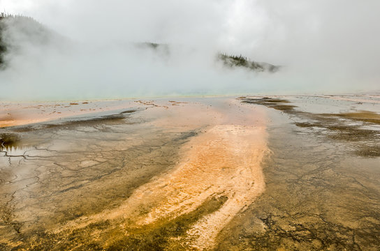 Runoff Channels Around Grand Prismatic Spring 