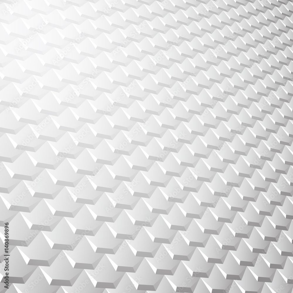 Poster White background with pattern of hexagonal tiles overlayed as fish scales