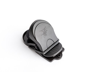 Obraz premium Mousetrap black in plastic and metal on a white background