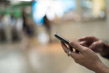 woman using cellphone