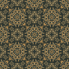 Obraz premium Seamless abstract pattern in Oriental style. Decorative and design elements for textile or book covers, manufacturing, wallpapers, print, gift wrap.