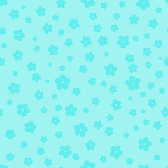 blue vector flowers.  pastel colors. vector seamless pattern