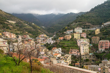 Scenic and colorful Cinque terre village in Italy