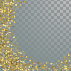  Gold 3d stars on transparent background