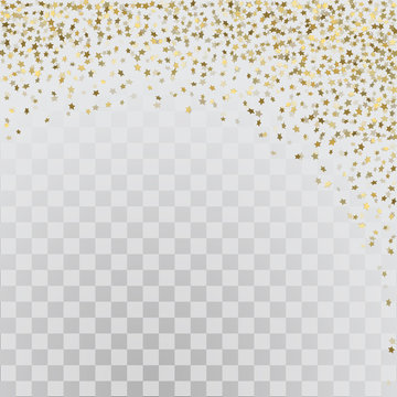  Gold 3d stars on transparent background