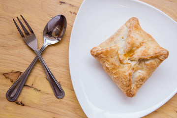 ham pie on white dish