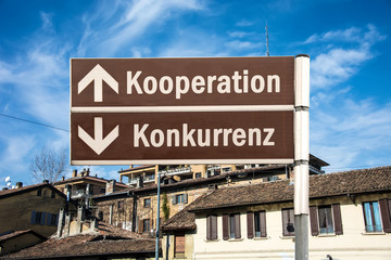 Fototapeta premium Schild 230 - Kooperation