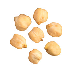 Raw Chickpea Grains Isolated