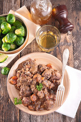 beef stew and wine
