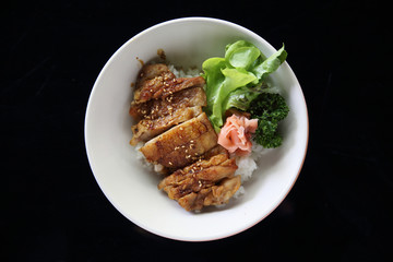 chicken teriyaki with rice