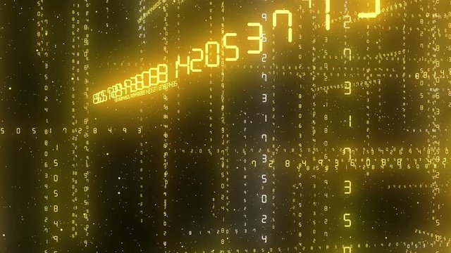 光のラインパーティクル デジタル数字
