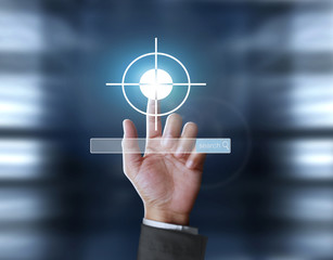 Hand touch virtual icon osocial network