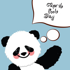 Greeting card of the April Fool's Day