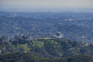 Obraz premium Viewing the griffith observatory from top