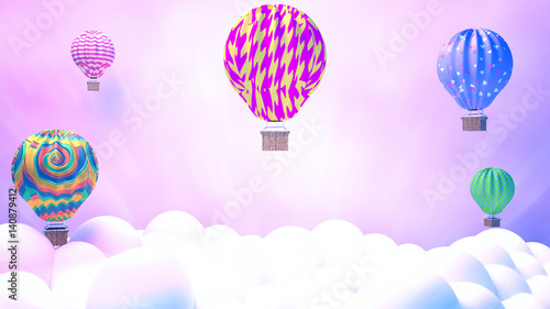 3d Rendering Picture Of Hot Air Balloons In The Sky Recreational 3d Rendering Picture Of Hot Air Balloons In The Sky Recreational Outdoor Activities Beautiful