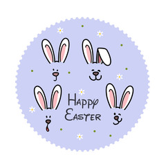 Vector easter flat illustration.