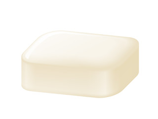 Bar of soap isolated on white. Easy recolored vector