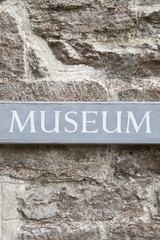 Closeup of Museum Sign