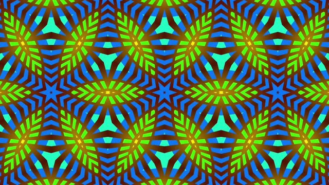 Abstract colored wheat ears. Kaleidoscope. Background. Video animation.