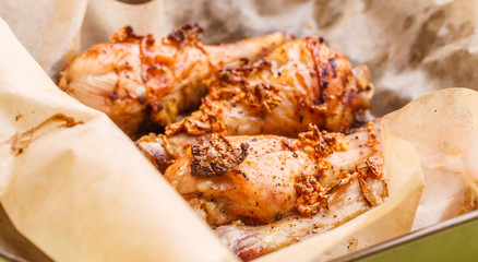 Birds shins on wax paper