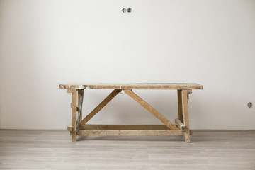 Empty room with white walls. Free space for your text