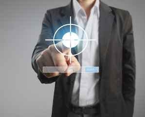 Hand touch virtual icon osocial network