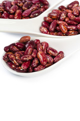 Red beans isolated on white background