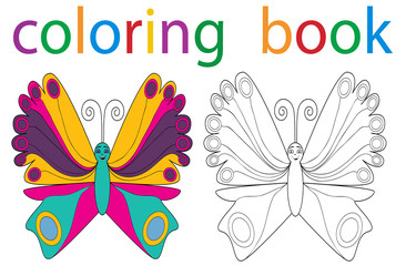 book of the butterfly coloring book
