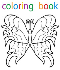  book coloring cartoon butterfly