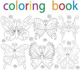butterfly coloring book just a character