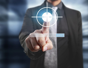 Hand touch virtual icon osocial network