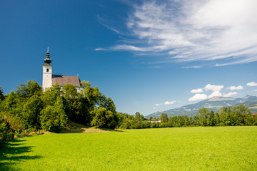Fototapeta na wymiar Sankt Nikolaus church, Gollinger, Austria
