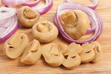 mushrooms and onions