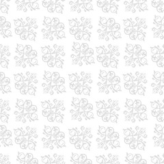 Classic seamless vector light silver pattern. Traditional orient ornament. Classic vintage background