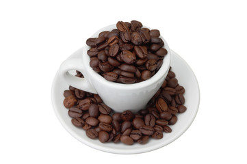 coffee beans in a cup