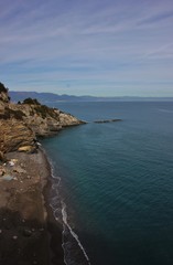 Fototapeta na wymiar Bergeggi beach, italian Riviera 